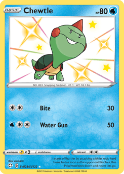 Chewtle Shining Fates Shiny Vault card