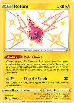 Rotom Shining Fates Shiny Vault card