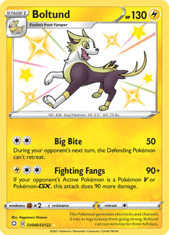 Boltund Shining Fates Shiny Vault card