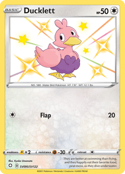 Ducklett Shining Fates Shiny Vault card