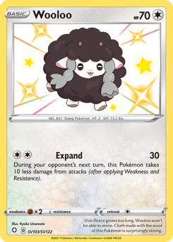Wooloo Shining Fates Shiny Vault card