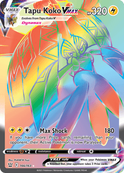 2021 Battle Styles Tapu Koko VMAX #166