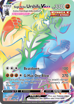 Single Strike Urshifu VMAX Battle Styles card