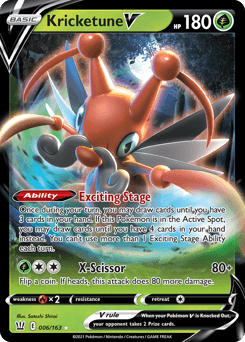 Kricketune V Battle Styles card