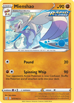 Mienshao Battle Styles card