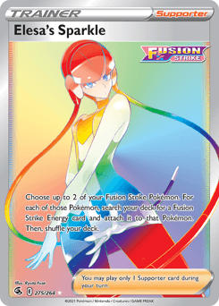 Elesa's Sparkle Fusion Strike card