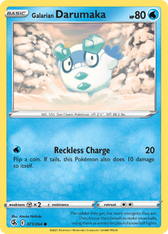 2021 Fusion Strike Galarian Darumaka #71