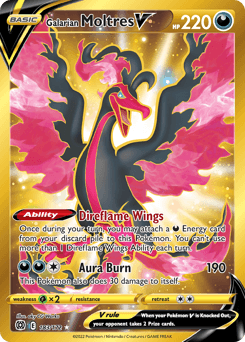 Galarian Moltres V Brilliant Stars card
