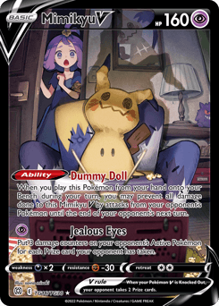 Mimikyu V Brilliant Stars Trainer Gallery card