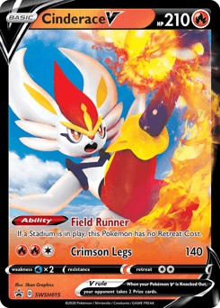 Cinderace V SWSH Black Star Promos card