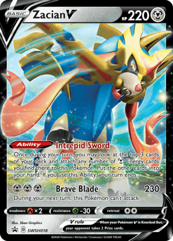 Zacian V SWSH Black Star Promos card