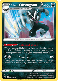 Galarian Obstagoon SWSH Black Star Promos card