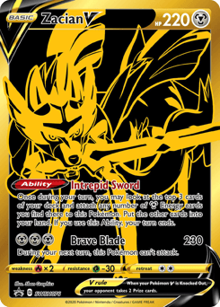 Zacian V SWSH Black Star Promos card