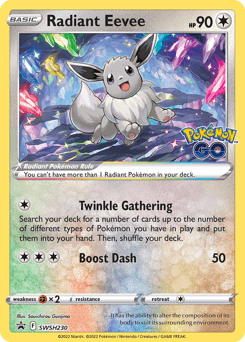 2019 SWSH Black Star Promos Radiant Eevee #SWSH230