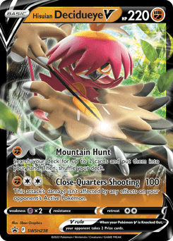 Hisuian Decidueye V SWSH Black Star Promos card