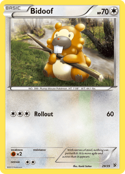 Bidoof Kalos Starter Set card