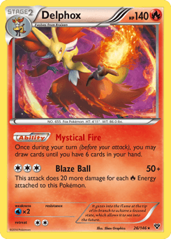 Delphox XY card
