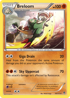 Breloom Furious Fists card