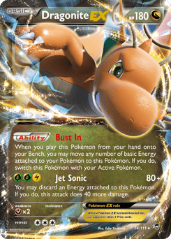Dragonite-EX Furious Fists card