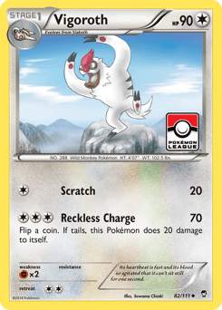 Vigoroth Furious Fists card