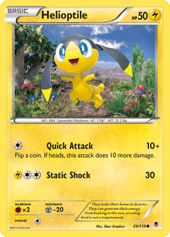 Helioptile Phantom Forces card