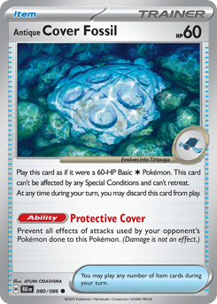Antique Cover Fossil Black Bolt card