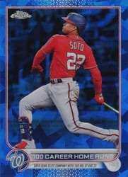 2022 Topps Chrome Update Sapphire Edition Base Set 100 Career Home Runs #US68 card