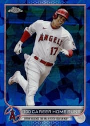2022 Topps Chrome Update Sapphire Edition Base Set 100 Career Home Runs #US92 card