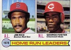 1979 Topps Base Set 1978 Home Run Leaders (Jim Rice / George Foster) #2 card