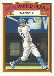 2021 Topps Heritage Base Set 2020 World Series Game 1 #26 card