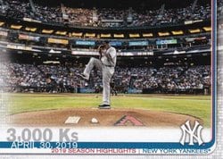 2019 Topps Update Base Set 3, 000 Ks #US5 card