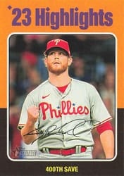 2024 Topps Heritage Mini Base Set 400th Save (Craig Kimbrel) #6 card