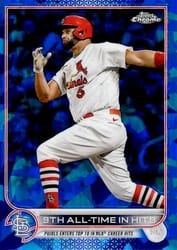 2022 Topps Chrome Update Sapphire Edition Base Set 9th All-Time In Hits #US313 card