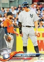 2018 Topps Update Base Set A Game For Everyone (Jose Altuve / Aaron Judge) #US79 card