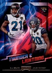 2018 Panini Playoff Thunder & Lightning A.J. Bouye / Jalen Ramsey #16 card