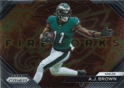 2023 Panini Prizm Fireworks A.J. Brown #23 card
