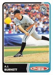 2003 Topps Total Base Set A.J. Burnett #56 card