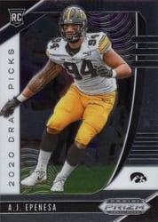 2020 Panini Prizm Draft Picks Base Set A.J. Epenesa #162 card