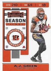 2019 Panini Contenders Base Set A.J. Green #26 card