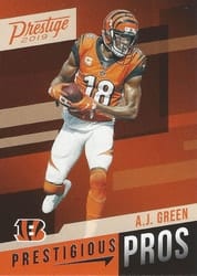 2019 Panini Prestige Prestigious Pros A.J. Green #PP-AG card