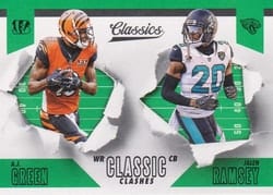 2018 Panini Classics Classic Clashes A.J. Green / Jalen Ramsey #3 card