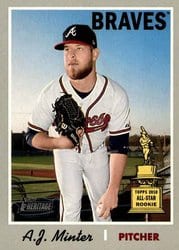 2019 Topps Heritage Base Set A.J. Minter #232 card