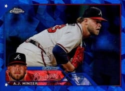 2023 Topps Chrome Sapphire Edition Base Set A.J. Minter #159 card
