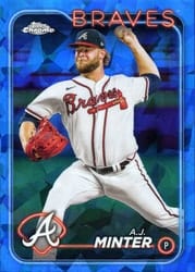 2024 Topps Chrome Sapphire Edition Base Set A.J. Minter #539 card