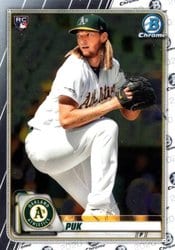 2020 Bowman Chrome Base Set A.J. Puk #34 card