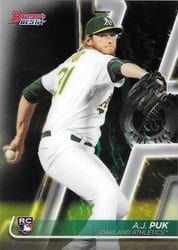 2020 Bowman's Best Base Set A.J. Puk #30 card