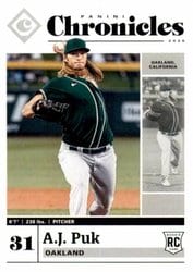2020 Panini Chronicles Base Set A.J. Puk #43 card