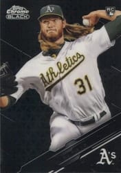 2020 Topps Chrome Black Base Set A.J. Puk #22 card