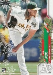 2020 Topps Holiday Base Set A.J. Puk #HW193 card