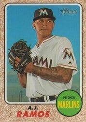 2017 Topps Heritage Base Set A.J. Ramos #309 card
